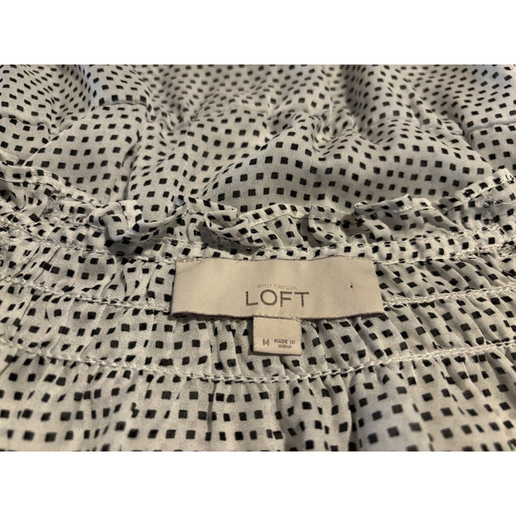 Ann Taylor Loft Women's Blouse 3/4 Quarter Sleeve Size M - Picture 3 of 5